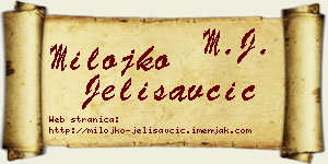 Milojko Jelisavčić vizit kartica